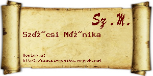 Szécsi Mónika névjegykártya